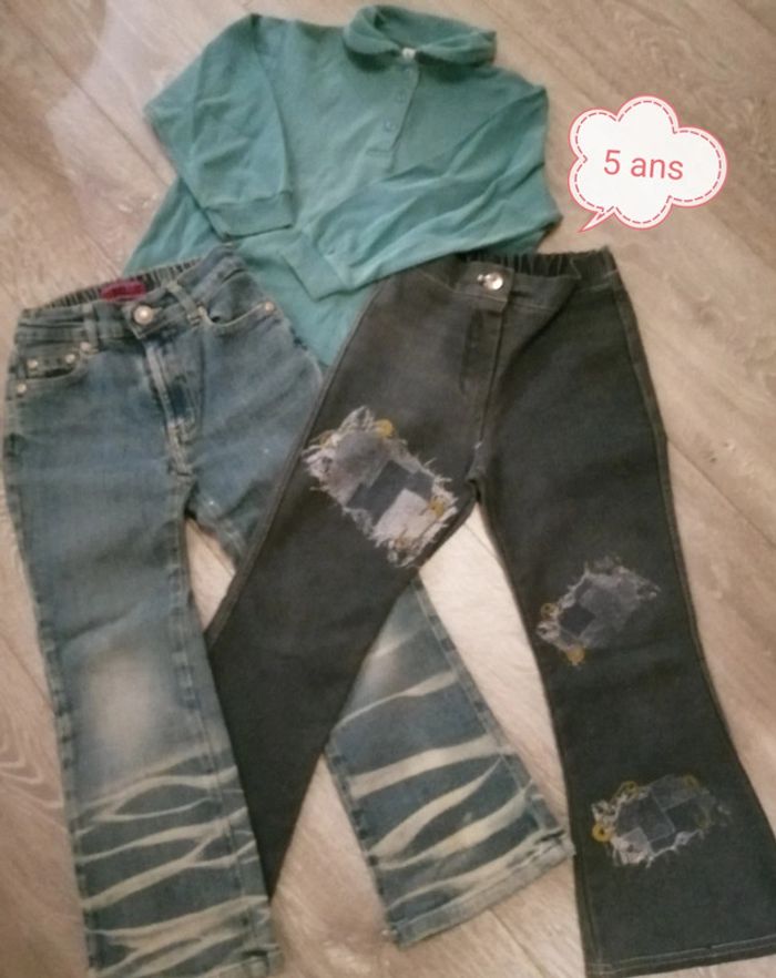 🌸Lot de deux jeans et un top "Sergent Major" Taille 5 ans 🌸