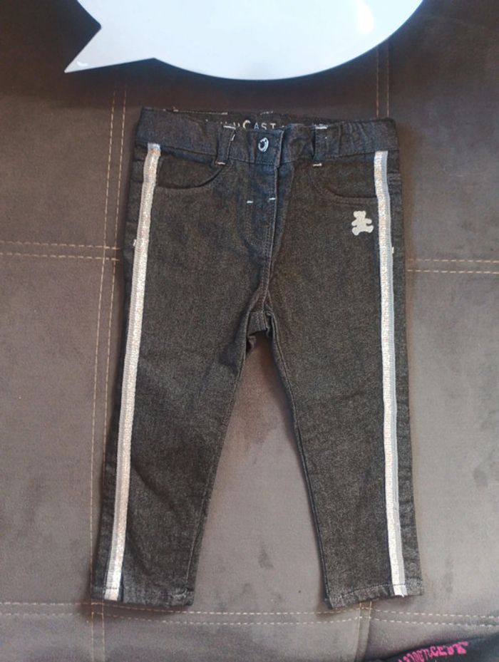 Pantalon style jeans Fille 18 mois Lulu castagnette denim - photo numéro 2