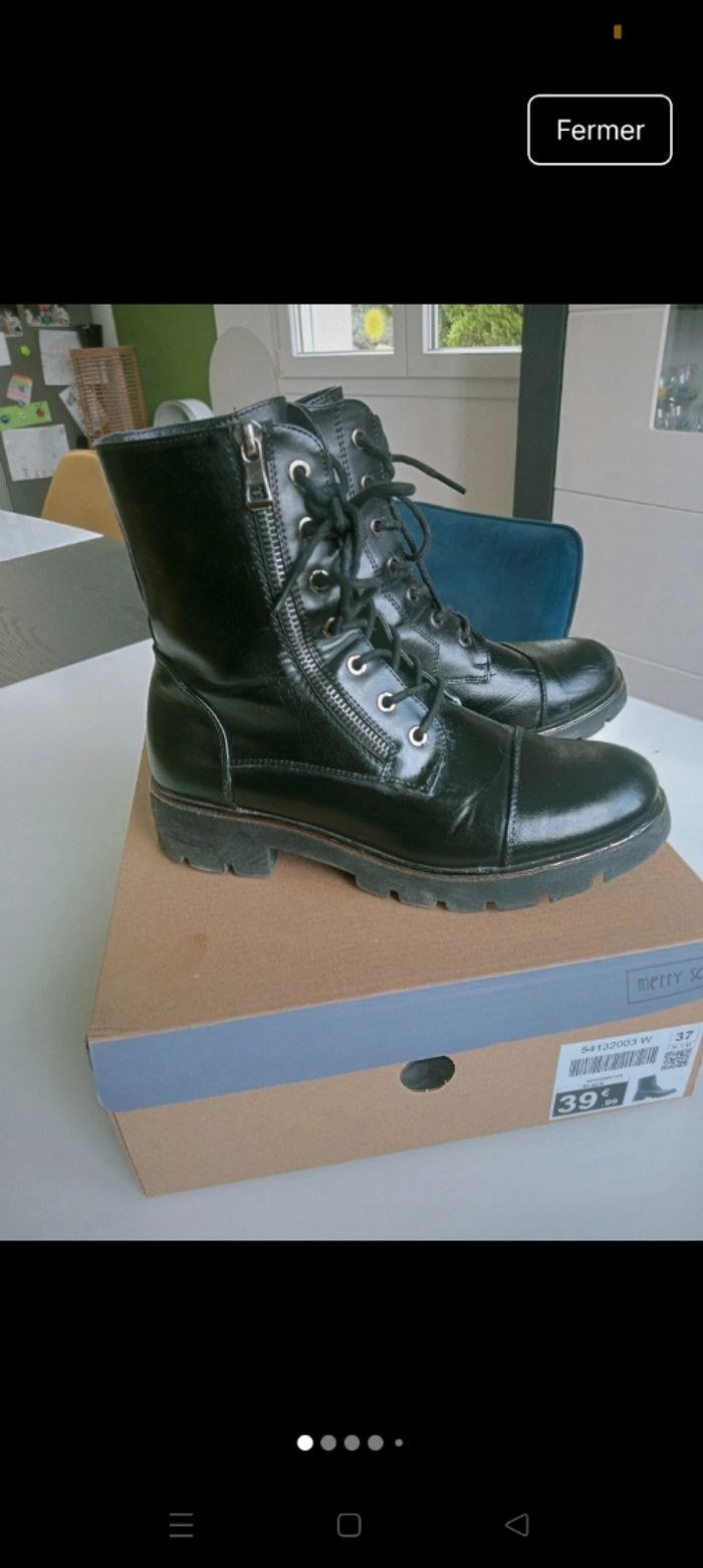Bottines rock lacet fermeture docs - photo numéro 7