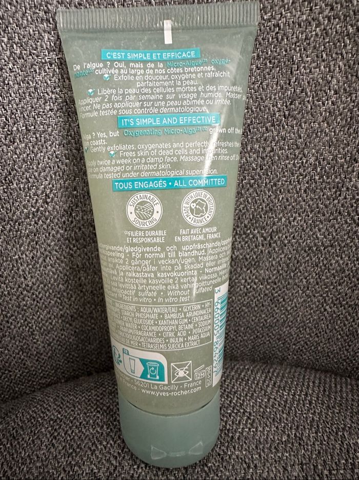 Gommage fraîcheur pure algue 75 ml Yves rocher neuf avec étiquette - photo numéro 2