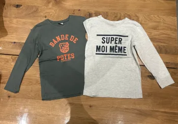 Lot 2 Tee-shirt manches longues 8 ans TAO