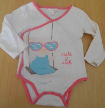 Body fille 6 mois manches longues Babib U