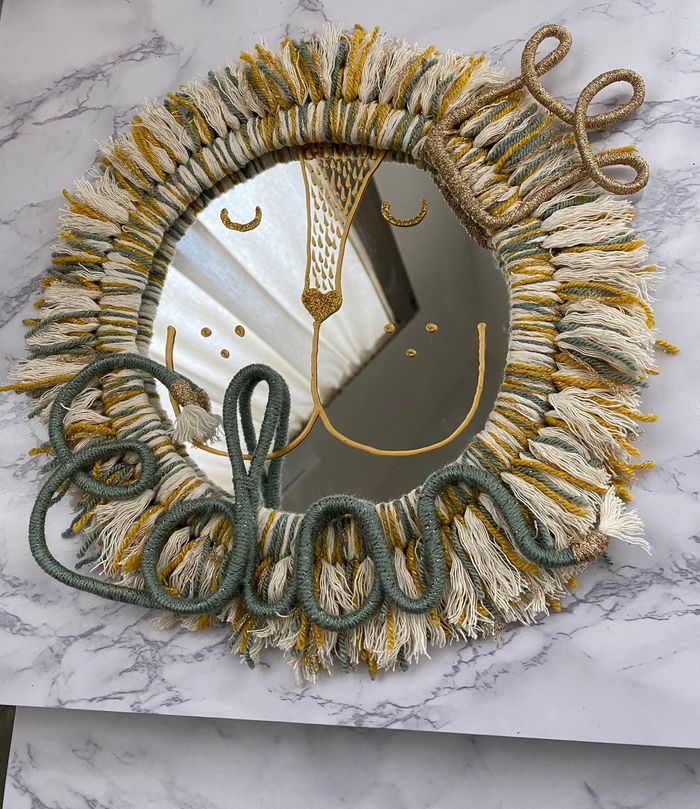 Miroir Monsieur Lion taille L + couronne