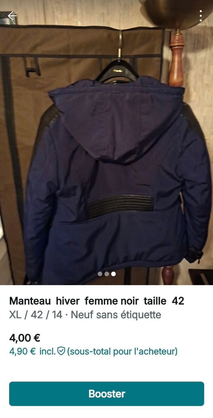 Marteau  hiver  noir taille  42 - photo numéro 3