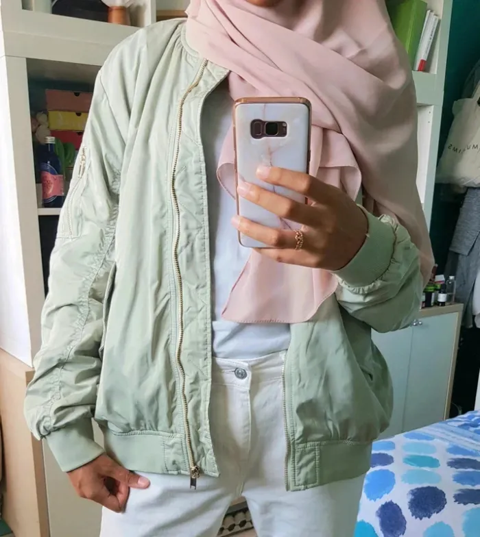 🌿 sublime veste bomber vert pastel H&M neuve avec étiquette - photo numéro 8
