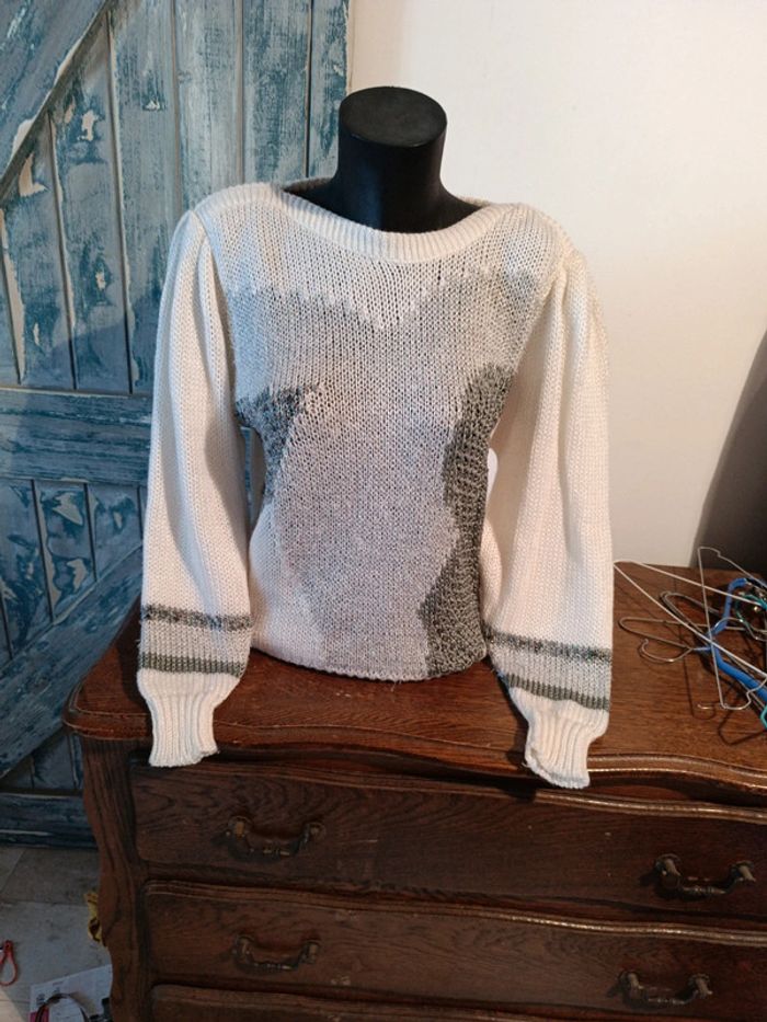Pull laine blanc