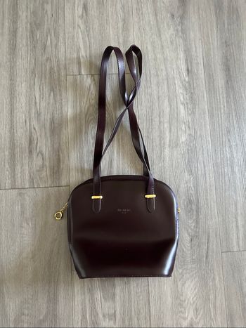 Sac à main en cuir violet prune Hephema Paris Vintage