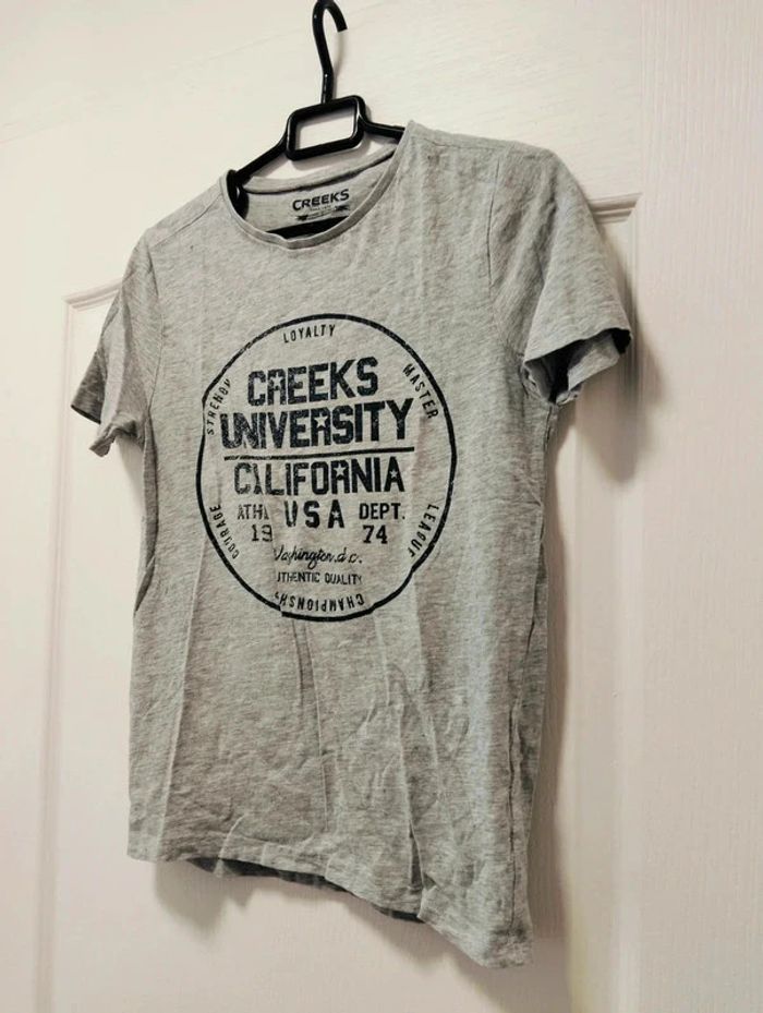 T-shirt gris Creeks 14 ans