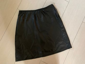 Gémo jupe similicuir 16 ans noire