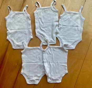 Lot 5 bodies bretelles - 3 mois - Vertbaudet