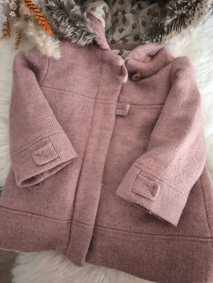🩷 Superbe manteau duffle-coat rose Zara 18-24 mois 🩷 - photo numéro 3