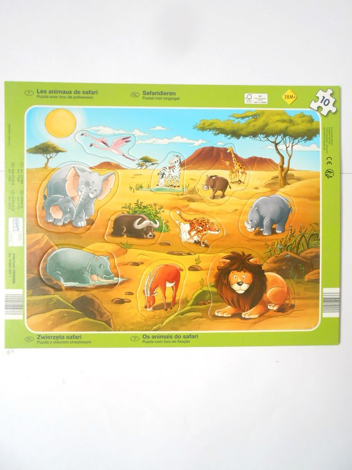 Lot de 2 puzzles animaux 18 mois - photo numéro 5
