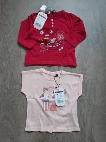 Lot de 2 t-shirts Sergent major 6mois neuf