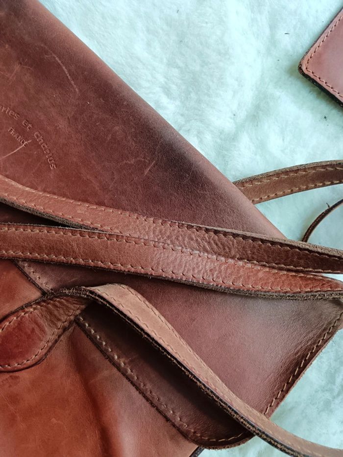 Cabas a Rabat cuir taurillon | Charles et Charlus - photo numéro 15