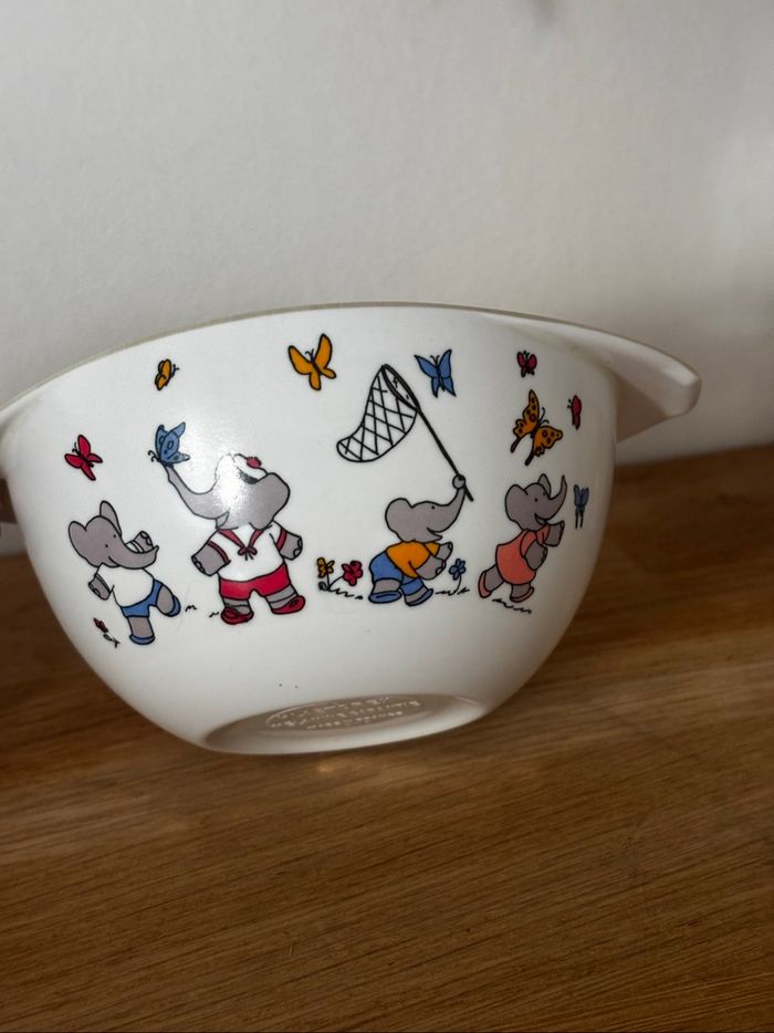 Vintage bol en mélaminé Plastorex Babar - photo numéro 5