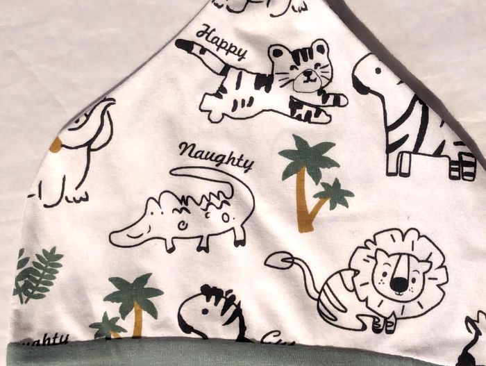 Bonnet Nœud Pointe Dessins Animaux Savane Bandeau Vert Vêtement Accessoire Petits Enfants Bébés - photo numéro 3