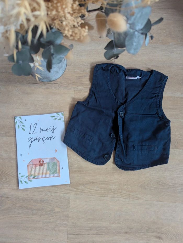 Gilet sans manches costume 12 mois Pommette