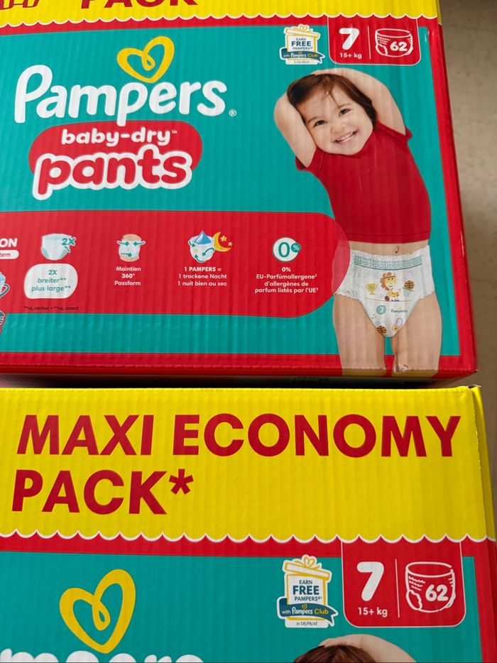 Lot de 2 maxi pack Pampers taille 7 - photo numéro 2