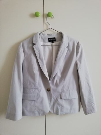 Veste femme gris clair, 40, CAROLL, en très bon état
