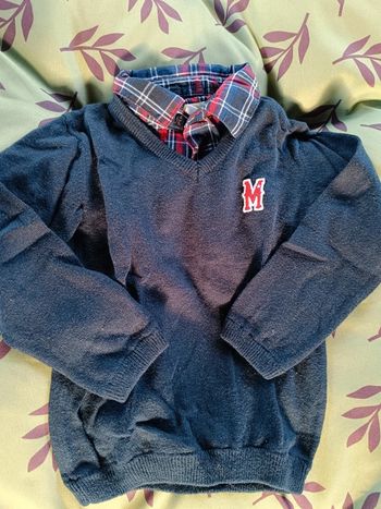 Pull avec col chemise 4 ans