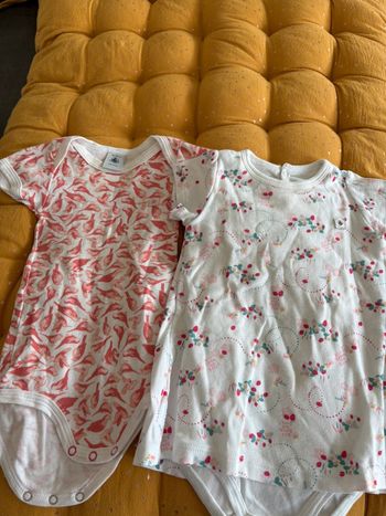 Lot 1 body MC et body robe 6 mois