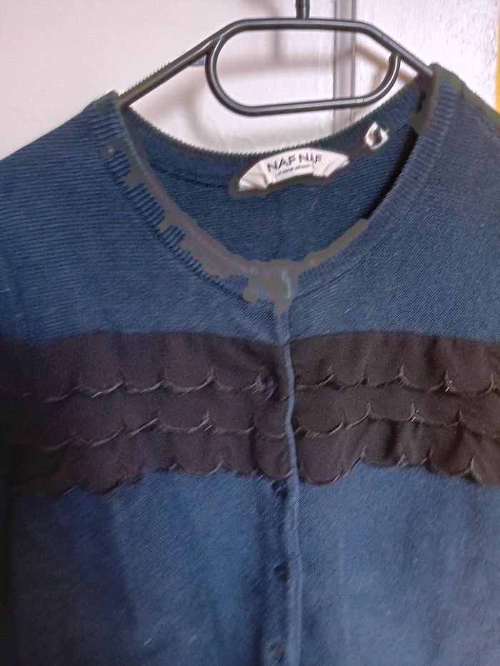 Cardigan bleu et noir - photo numéro 2