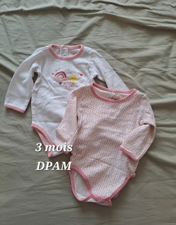 Lot 2 bodies manches longues 