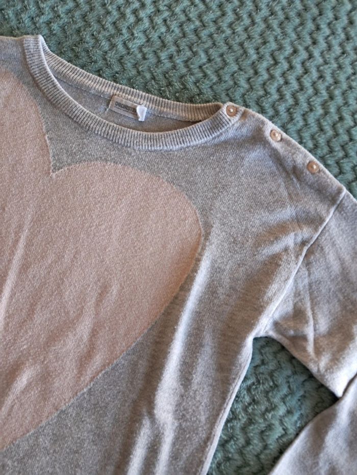 Pull cœur rose - photo numéro 2