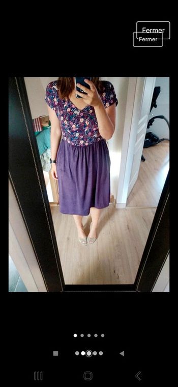 Superbe petite robe fait main taille 42 biche bois Woods