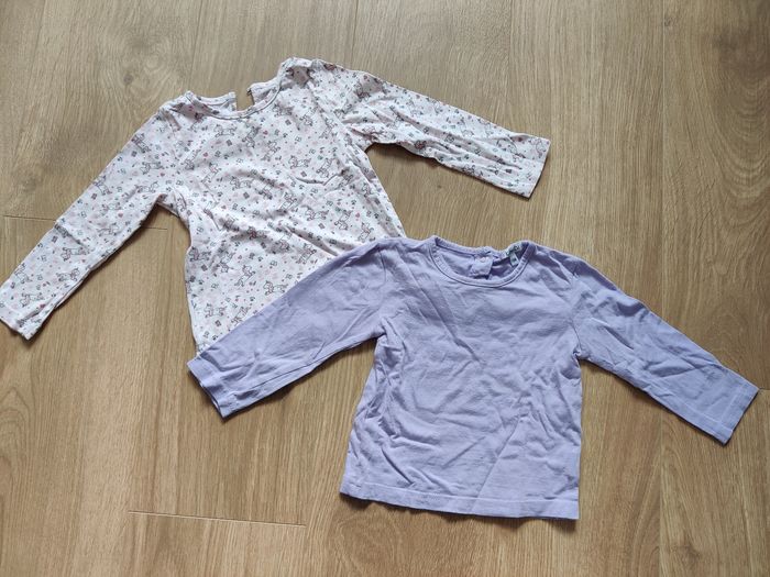 Lot t-shirts manches longues fille 18 mois - photo numéro 5