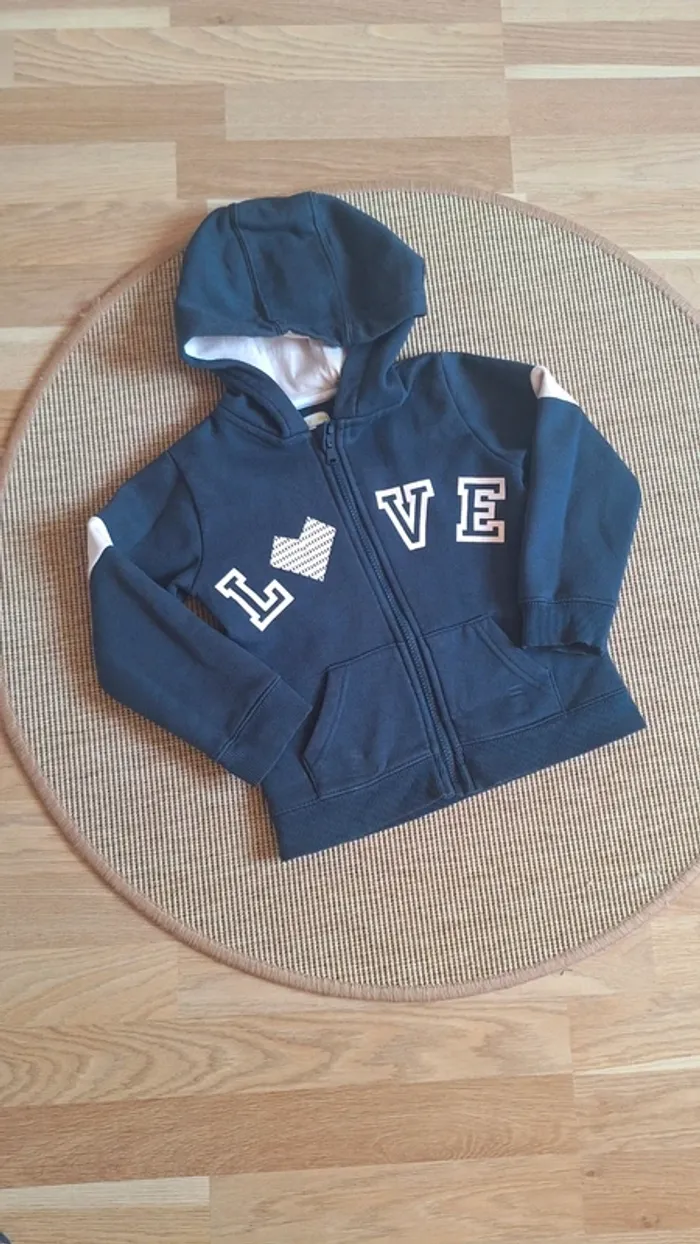 Gilet sweatshirt de sport fille Vertbaudet