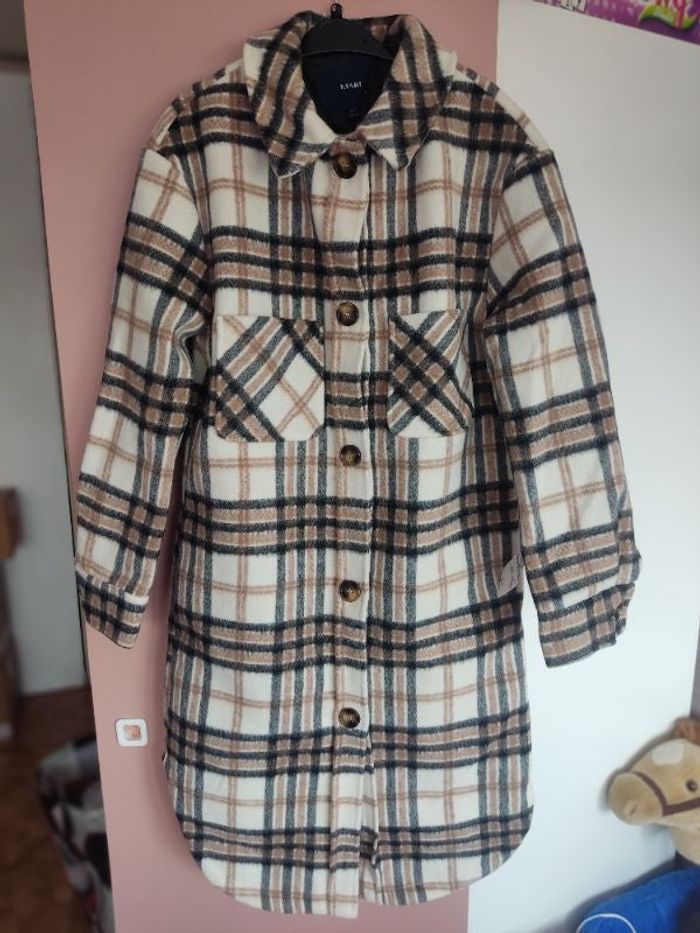 Long manteau a carreaux