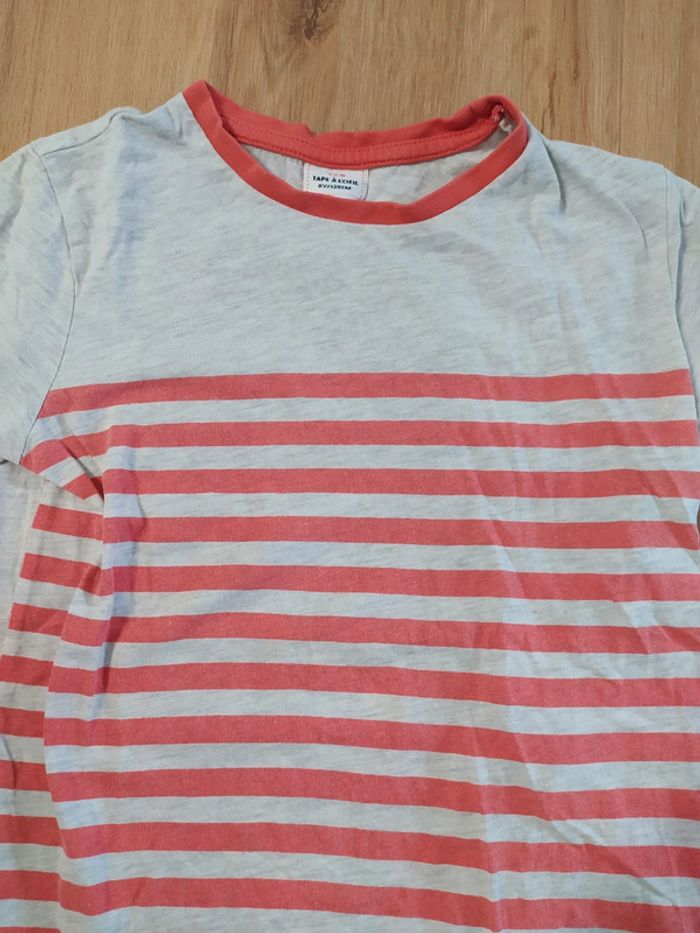 T-shirt 8 ans Tape à l'oeil rayures rouge - photo numéro 2