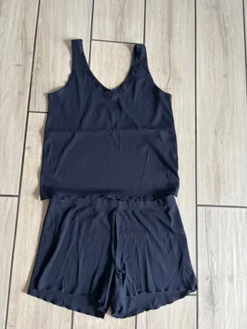 Pyjashort taille L bleu marine