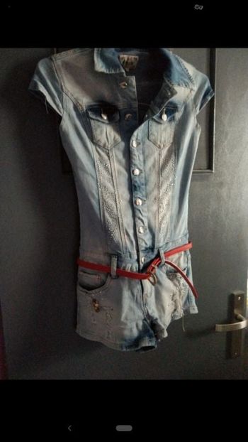 Combishort jean