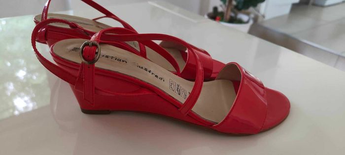 Chaussures vernis orange / corail made in ITALY - photo numéro 3