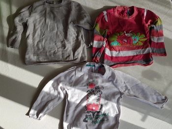 Lot 3 pulls fille 12 mois