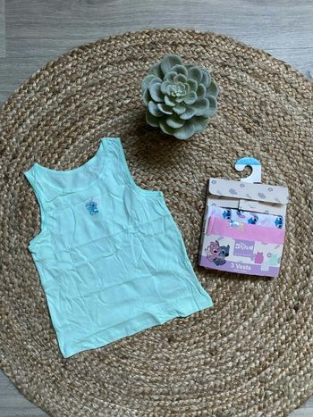 Lot de 3 débardeurs 3/4 ans stitch disney primark 
