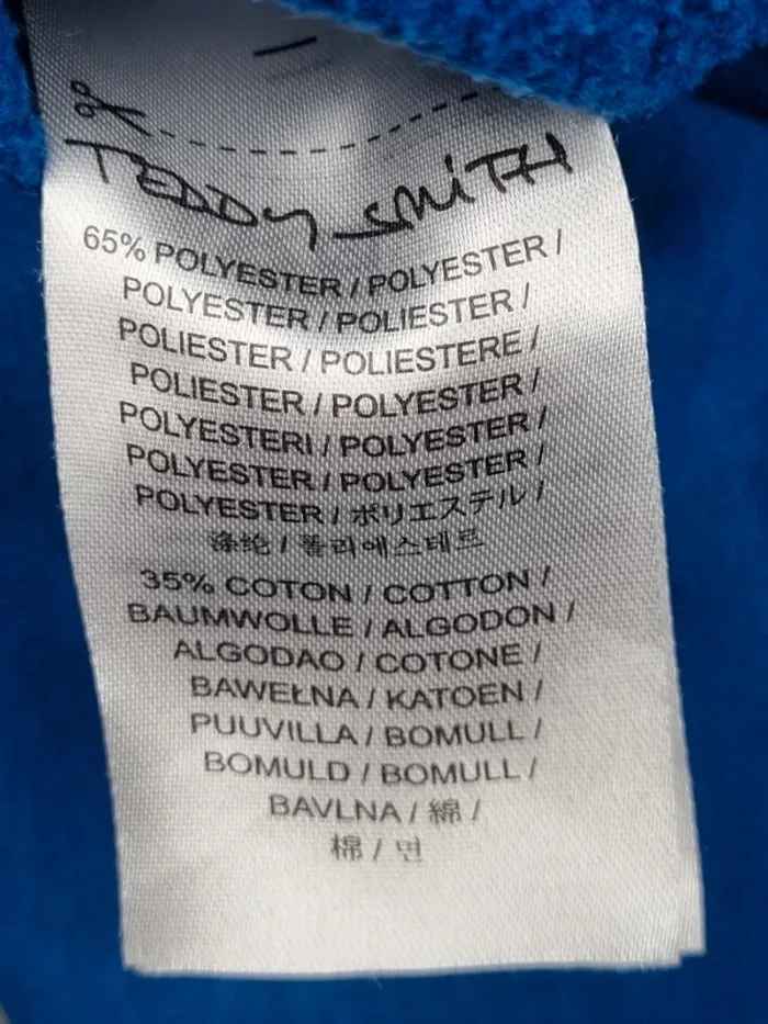 Sweat à capuche Teddy Smith bleu – Taille 12 ans Garçon (mesures en photos) - photo numéro 9