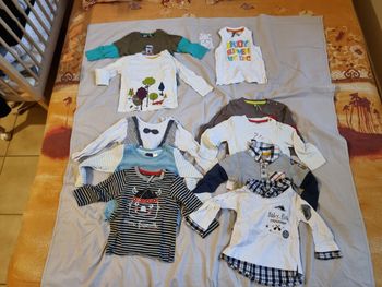 Lot manche longue 12 mois