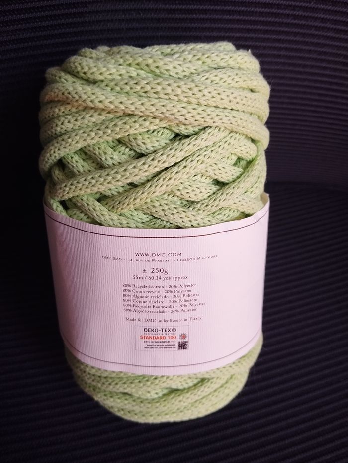 * 1 pelote vert pomme Eco Vita 12 par DMC - photo numéro 3