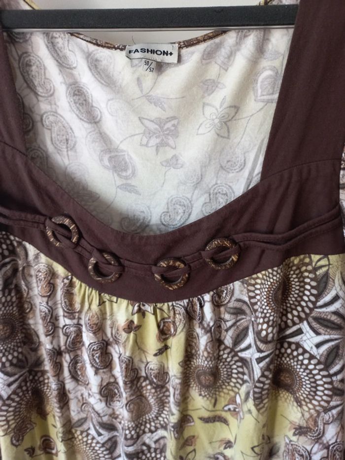 Tee-shirt marron vert - photo numéro 3