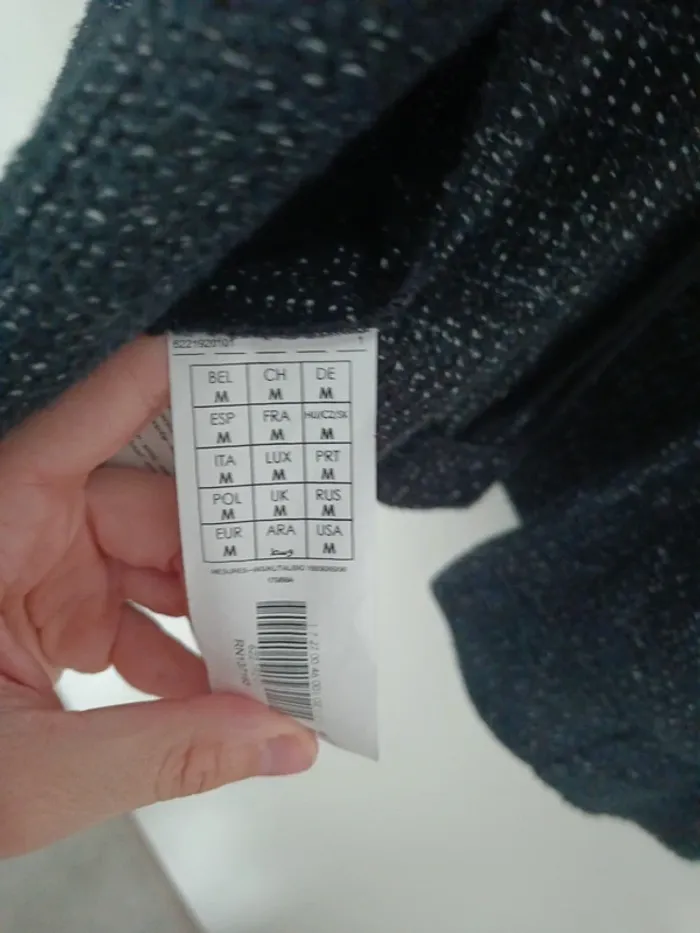 Veste noir mouchetée de blanc Promod 38 - photo numéro 5