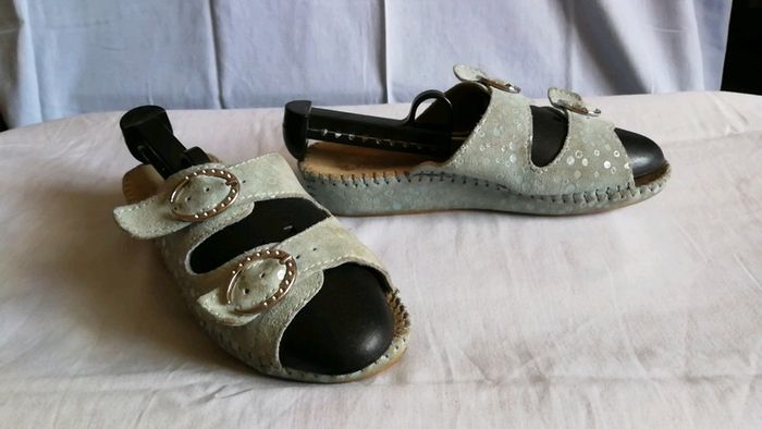 Mules en Cuir Nubuck P. 37 Saniflex - photo numéro 3