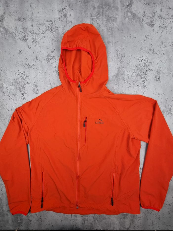Imperméable à capuche L.L. Bean orange – Taille L Hommes (mesures en photos)