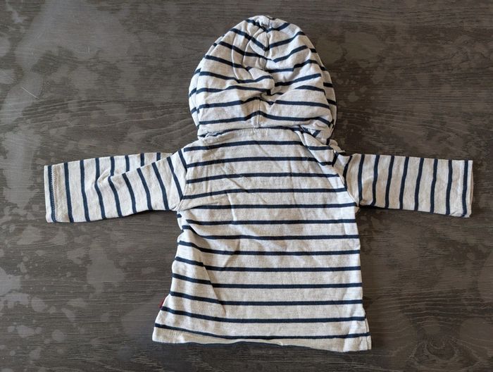 Sweat capuche rayé chemise - photo numéro 4