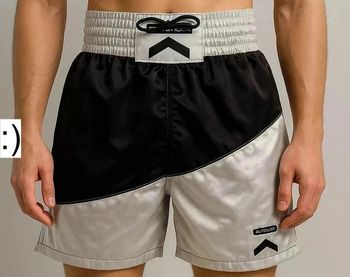 🥊 Short de boxe Outshock noir et blanc