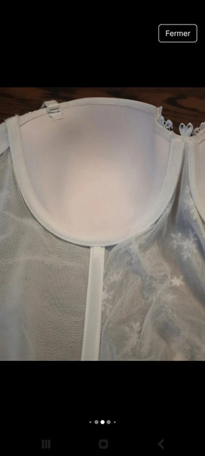 Magnifique Corset blanc Marie Jo fr 95B neuf - photo numéro 11