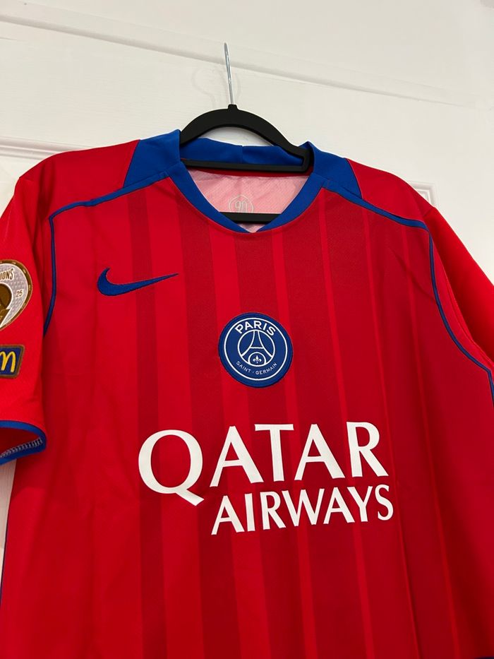 Maillot PSG Paris Third Rouge Taille M Dembélé 10 - photo numéro 4