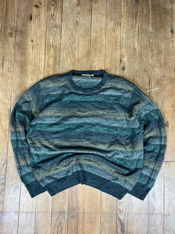 Pull vintage rayures multicolore XL